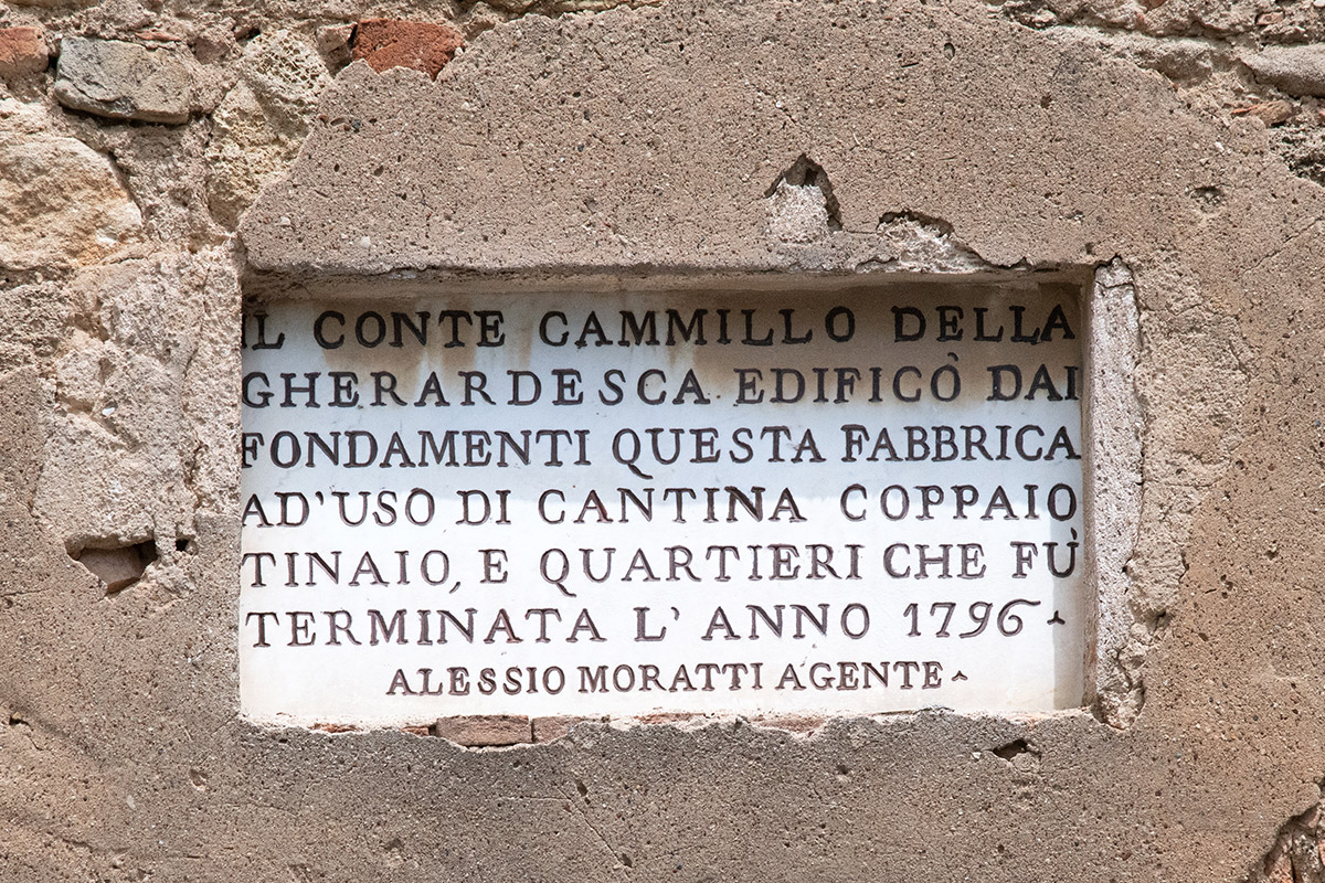 signboard of the Castello di Bolgheri winery